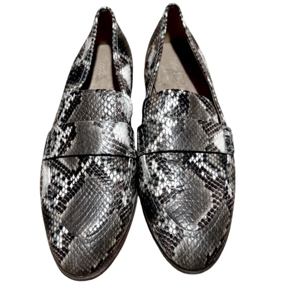 Madewell The Alex Loafer Snake Embossed Leather